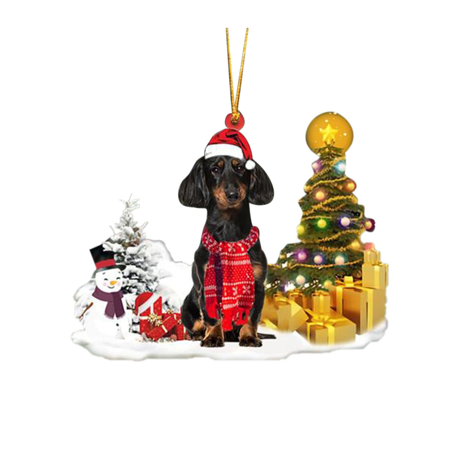 Christmas Family Puppies Decorate Trees With Lights