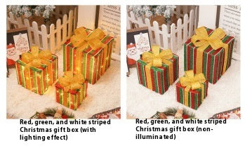 Led Christmas Gift Box Three-piece Set Lighting Chain Scene Layout Decorative Lights