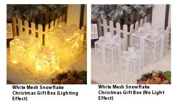 Led Christmas Gift Box Three-piece Set Lighting Chain Scene Layout Decorative Lights