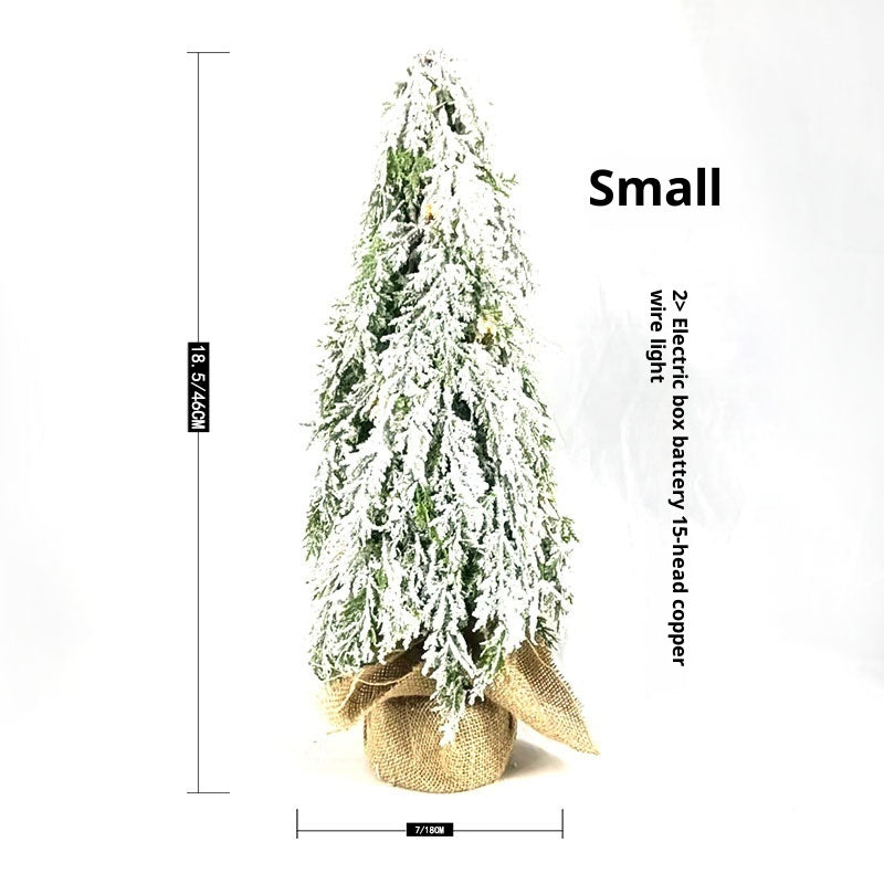 Festival Decoration Supplies With Lights PE Simulation Christmas Snow Sprayer Tree