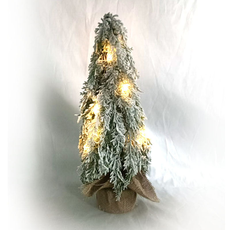 Festival Decoration Supplies With Lights PE Simulation Christmas Snow Sprayer Tree