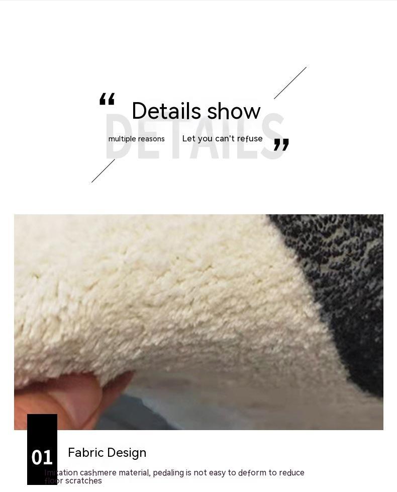 Close-up of fabric design on cute cartoon area rug for kids showing soft texture and durability