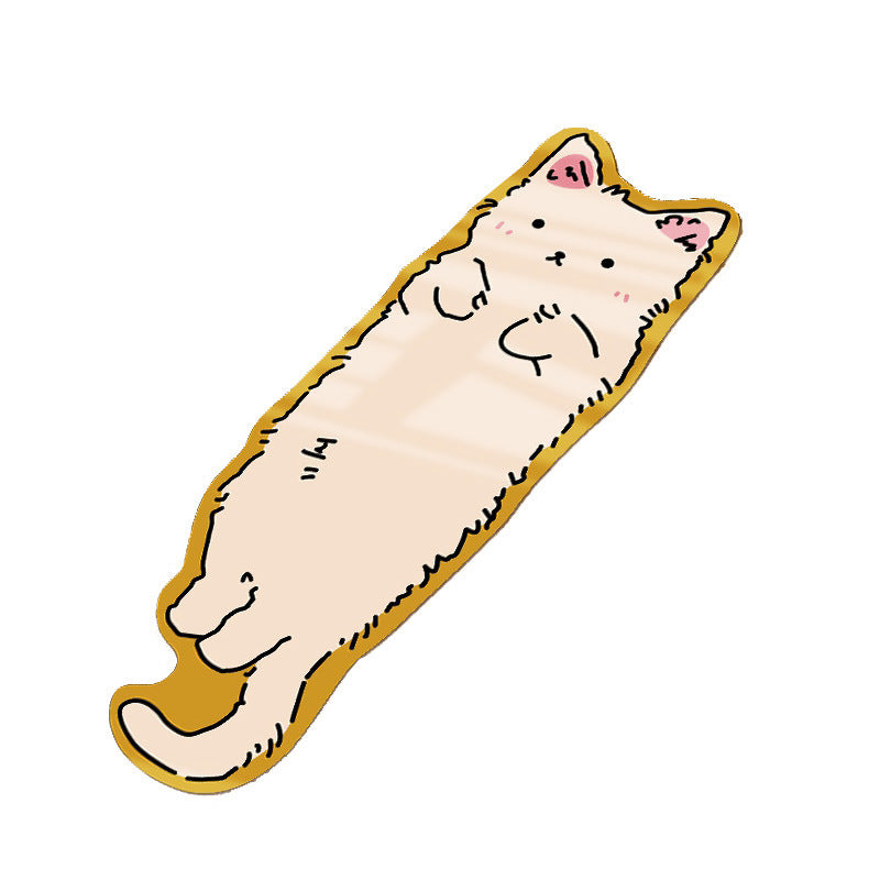 Cute cartoon area rug for kids featuring a playful beige cat design by Muezza shoppe