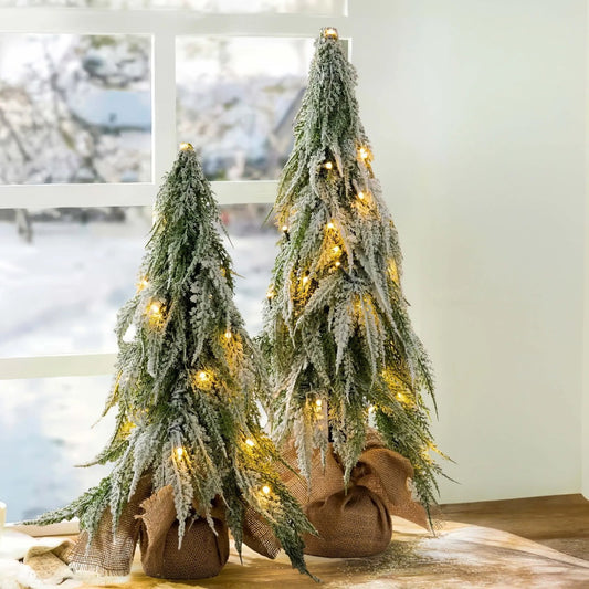 Festival Decoration Supplies With Lights PE Simulation Christmas Snow Sprayer Tree